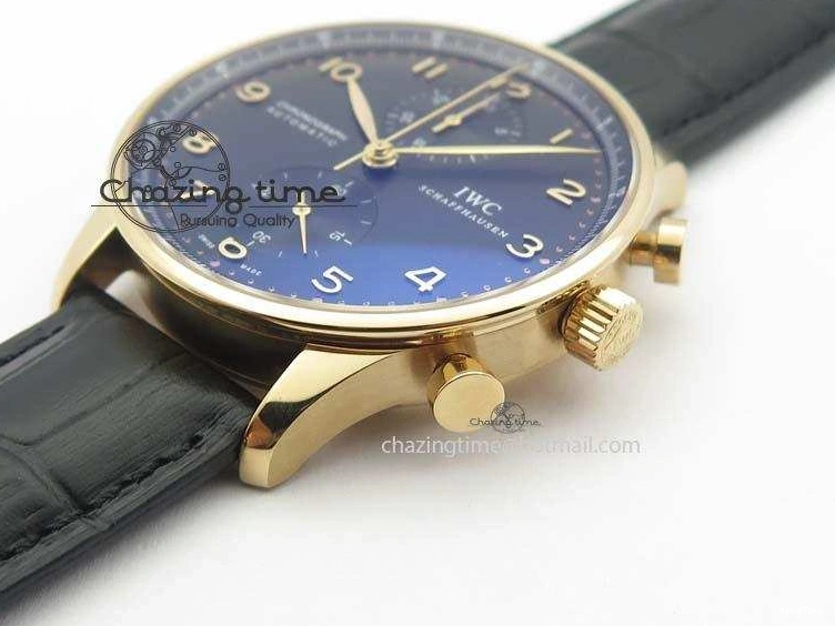 MIROTIME 0214 Portuguese Chrono RG IW371415 ZF 1:1 Best Edition Black Dial On Black Leather Strap A79350 (Slim Movement) FashionForward 7264